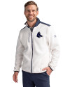Boston Red Sox Mono Cutter & Buck Cascade Eco Sherpa Mens Big & Tall Fleece Jacket Shell/Navy Blue Front Thumbnail Image
