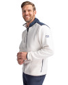 New York Jets Americana - Cutter & Buck Cascade Eco Sherpa Mens Big & Tall Fleece Jacket Shell/Navy Blue Side Thumbnail Image