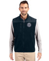 Washington Nationals Mono Cutter & Buck Cascade Eco Sherpa Mens Big and Tall Fleece Vest Navy Blue Front Thumbnail Image