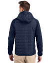 Milwaukee Brewers Mono Cutter & Buck Rainier Primaloft Mens Eco Full Zip Hybrid Jacket Dark Navy Back Thumbnail Image