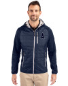 Los Angeles Angels Mono Cutter & Buck Rainier Primaloft Mens Eco Full Zip Hybrid Jacket Dark Navy Front Thumbnail Image