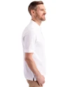 Los Angeles Angels Mono Cutter & Buck Advantage Eco Tri-Blend Pique Mens Big and Tall Polo White Side Thumbnail Image