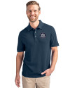Seattle Mariners Mono Cutter & Buck Advantage Eco Tri-Blend Pique Mens Polo Liberty Navy Front Thumbnail Image