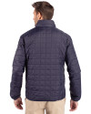 Minnesota Twins Mono Cutter & Buck Rainier PrimaLoft® Mens Eco Insulated Full Zip Puffer Jacket Dark Navy/Silver Back Thumbnail Image