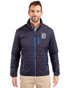 Detroit Tigers Mono Cutter & Buck Rainier PrimaLoft® Mens Eco Insulated Full Zip Puffer Jacket Dark Navy Front Thumbnail Image