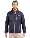Chicago Cubs Mono Cutter & Buck Rainier PrimaLoft® Mens Eco Insulated Full Zip Puffer Jacket Dark Navy/Silver Front Thumbnail Image