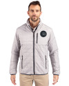 Chicago Cubs Mono Cutter & Buck Rainier PrimaLoft® Mens Eco Insulated Full Zip Puffer Jacket Polished Medium Gray Front Thumbnail Image