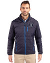 Houston Astro Mono Cutter & Buck Rainier PrimaLoft® Mens Eco Insulated Full Zip Puffer Jacket Dark Navy Front Thumbnail Image