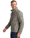 San Diego Padres Mono Cutter & Buck Rainier PrimaLoft® Mens Eco Insulated Full Zip Puffer Jacket Poplar Melange Side Thumbnail Image