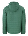 South Florida Bulls Swinging Rocky Cutter & Buck Rainier PrimaLoft® Mens Eco Insulated Full Zip Puffer Jacket Hunter Melange Mannequin Back 4 Thumbnail Image