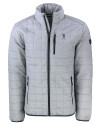 South Florida Bulls Swinging Rocky Cutter & Buck Rainier PrimaLoft® Mens Eco Insulated Full Zip Puffer Jacket Polished Medium Gray Mannequin Thumbnail Image