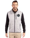 Washington Nationals Mono Cutter & Buck Rainier PrimaLoft® Mens Eco Insulated Full Zip Puffer Vest Polished Medium Gray Front Thumbnail Image