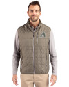Arizona Diamondbacks Mono Cutter & Buck Rainier PrimaLoft® Mens Eco Insulated Full Zip Puffer Vest Poplar Melange Front Thumbnail Image