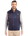 Chicago Cubs Mono Cutter & Buck Rainier PrimaLoft® Mens Eco Insulated Full Zip Puffer Vest Dark Navy Front Thumbnail Image