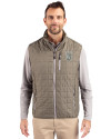 Kansas City Royals Mono Cutter & Buck Rainier PrimaLoft® Mens Eco Insulated Full Zip Puffer Vest Poplar Melange Front Thumbnail Image
