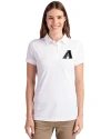 Arizona Diamondbacks Mono Cutter & Buck Advantage Eco Tri-Blend Pique Womens Polo White Front Thumbnail Image