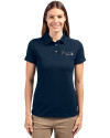 Atlanta Braves Mono Cutter & Buck Advantage Eco Tri-Blend Pique Womens Polo Liberty Navy Front Thumbnail Image