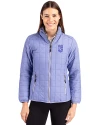 Kansas City Royals Mono Cutter & Buck Rainier PrimaLoft®  Womens Eco Insulated Full Zip Puffer Jacket Hyacinth Melange Front Thumbnail Image