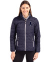 Los Angeles Angels Mono Cutter & Buck Rainier PrimaLoft®  Womens Eco Insulated Full Zip Puffer Jacket Dark Navy/Silver Front Thumbnail Image