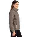Texas Rangers Mono Cutter & Buck Rainier PrimaLoft®  Womens Eco Insulated Full Zip Puffer Jacket Poplar Melange Side Thumbnail Image