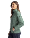 New York Jets NFL Helmet Cutter & Buck Rainier PrimaLoft®  Womens Eco Insulated Full Zip Puffer Jacket Hunter Melange Side Thumbnail Image