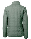 South Florida Bulls Swinging Rocky Cutter & Buck Rainier PrimaLoft®  Womens Eco Insulated Full Zip Puffer Jacket Hunter Melange Mannequin Back Thumbnail Image