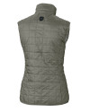 Boston Red Sox Mono Cutter & Buck Rainier PrimaLoft® Womens Eco Insulated Full Zip Puffer Vest Poplar Melange Mannequin Back Thumbnail Image