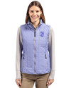 Kansas City Royals Mono Cutter & Buck Rainier PrimaLoft® Womens Eco Insulated Full Zip Puffer Vest Hyacinth Melange Front Thumbnail Image