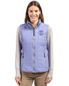 Philadelphia Phillies Mono Cutter & Buck Rainier PrimaLoft® Womens Eco Insulated Full Zip Puffer Vest Hyacinth Melange Front Thumbnail Image