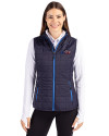 New York Jets Americana - Cutter & Buck Rainier PrimaLoft® Womens Eco Insulated Full Zip Puffer Vest Dark Navy Front Thumbnail Image