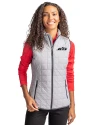New York Jets Mono Cutter & Buck Rainier PrimaLoft® Womens Eco Insulated Full Zip Puffer Vest Polished Medium Gray Front Thumbnail Image