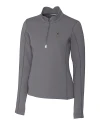 South Florida Bulls Swinging Rocky Cutter & Buck Traverse Stretch Eco Quarter Zip Womens Pullover Elemental Grey Mannequin Thumbnail Image