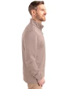 Texas Rangers Mono Cutter & Buck Traverse Stretch Eco Quarter Zip Mens Pullover Mushroom Side Thumbnail Image
