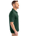 New York Jets NFL Helmet Cutter & Buck Prospect Eco Textured Stretch Recycled Mens Short Sleeve Polo Hunter Green Side Thumbnail Image
