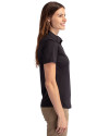 Los Angeles Angels Mono Cutter & Buck Prospect Eco Textured Stretch Recycled Womens Short Sleeve Polo Black Side Thumbnail Image