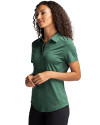 New York Jets Cutter & Buck Prospect Eco Textured Stretch Recycled Womens Short Sleeve Polo Hunter Green Side Thumbnail Image