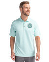New York Mets Mono Cutter & Buck Virtue Eco Pique Botanical Print Recycled Mens Polo Fresh Mint Front Thumbnail Image