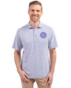 Seattle Mariners Mono Cutter & Buck Virtue Eco Pique Botanical Print Recycled Mens Polo Hyacinth Front Thumbnail Image