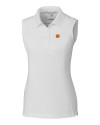 Clemson Tigers Cutter & Buck Womens Advantage Polo Sleeveless White Mannequin Thumbnail Image