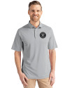 Houston Astro Mono Cutter & Buck Virtue Eco Pique Recycled Mens Big and Tall Polo Polished Medium Gray Front Thumbnail Image