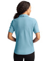 Arizona Diamondbacks Mono Cutter & Buck Virtue Eco Pique Recycled Womens Polo Atlas Light Blue Back Thumbnail Image