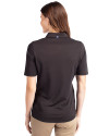 San Diego Padres Mono Cutter & Buck Virtue Eco Pique Recycled Womens Polo Black Back Thumbnail Image
