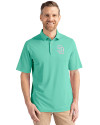 San Diego Padres Mono Cutter & Buck Virtue Eco Pique Recycled Mens Polo Fresh Mint Front Thumbnail Image