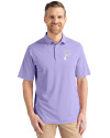 Pittsburgh Pirates Mono Cutter & Buck Virtue Eco Pique Recycled Mens Polo Hyacinth Front Thumbnail Image
