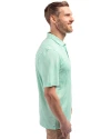 Los Angeles Angels Mono Cutter & Buck Virtue Eco Pique Stripe Recycled Mens Polo Fresh Mint Side Thumbnail Image