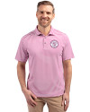 Milwaukee Brewers Mono Cutter & Buck Virtue Eco Pique Stripe Recycled Mens Polo Gelato Fuchsia Front Thumbnail Image