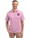 Houston Astro Mono Cutter & Buck Virtue Eco Pique Stripe Recycled Mens Polo Gelato Fuchsia Front Thumbnail Image