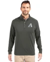 Arizona Diamondbacks Mono Cutter & Buck Adapt Eco Knit Stretch Recycled Mens Quarter Zip Pullover Poplar Front Thumbnail Image