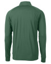 South Florida Bulls Swinging Rocky Cutter & Buck Adapt Eco Knit Stretch Recycled Mens Quarter Zip Pullover Hunter Green Mannequin Back Thumbnail Image
