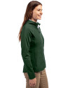 New York Jets Cutter & Buck Adapt Eco Knit Hybrid Recycled Womens Full Zip Jacket Hunter Green Side Thumbnail Image